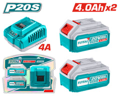Set of 2 4-amp batteries and charger