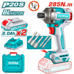 مفك مسمار 20 فولت 285 نيوتن 2 بطارية 2 أمبير و شاحن