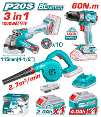 20V Combo Kit (Blower - 60Nm Drill - Rocket)