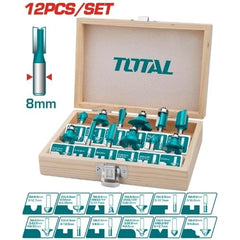 12-piece x 8mm router bit set