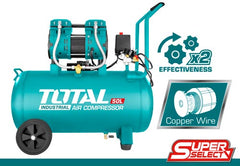 50L 1-head oil-free compressor, 1.6 HP