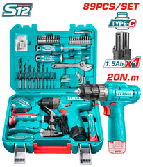 12V 89-piece drill set