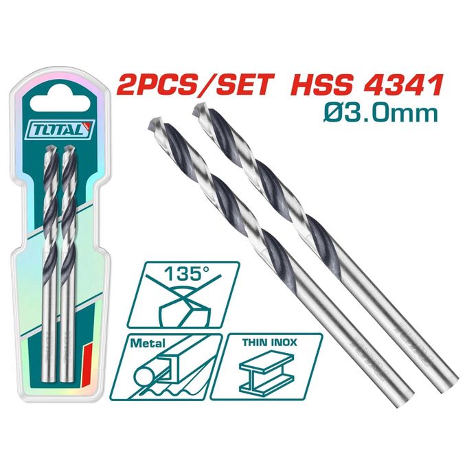 Set of 2 3mm Cobalt Iron Bits