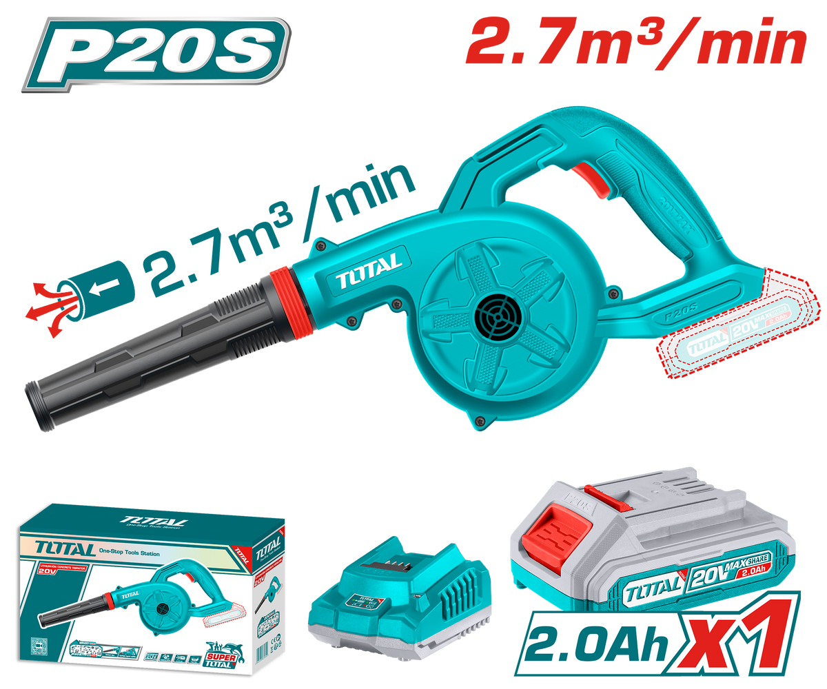 Battery blower with battery and charger (new)