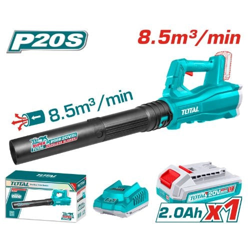 20V garden blower, including battery and charger