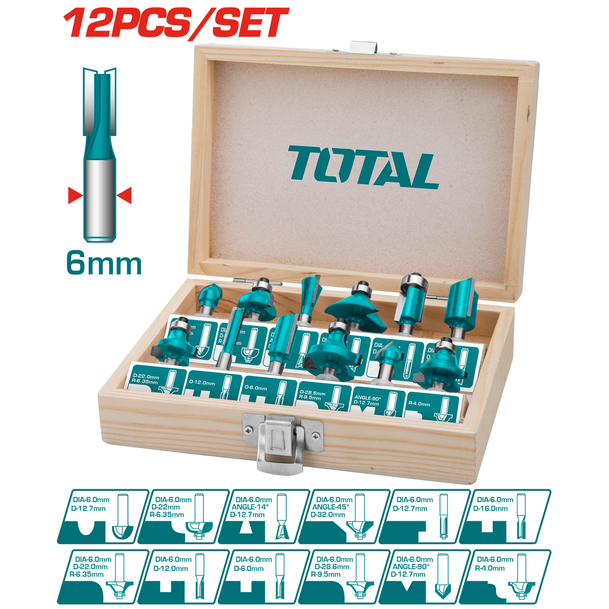 6mm router bit set
