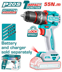 Schneider Brushless 20V 55N 13mm Metal Chuck Without Battery &amp; Charger (Hammer)