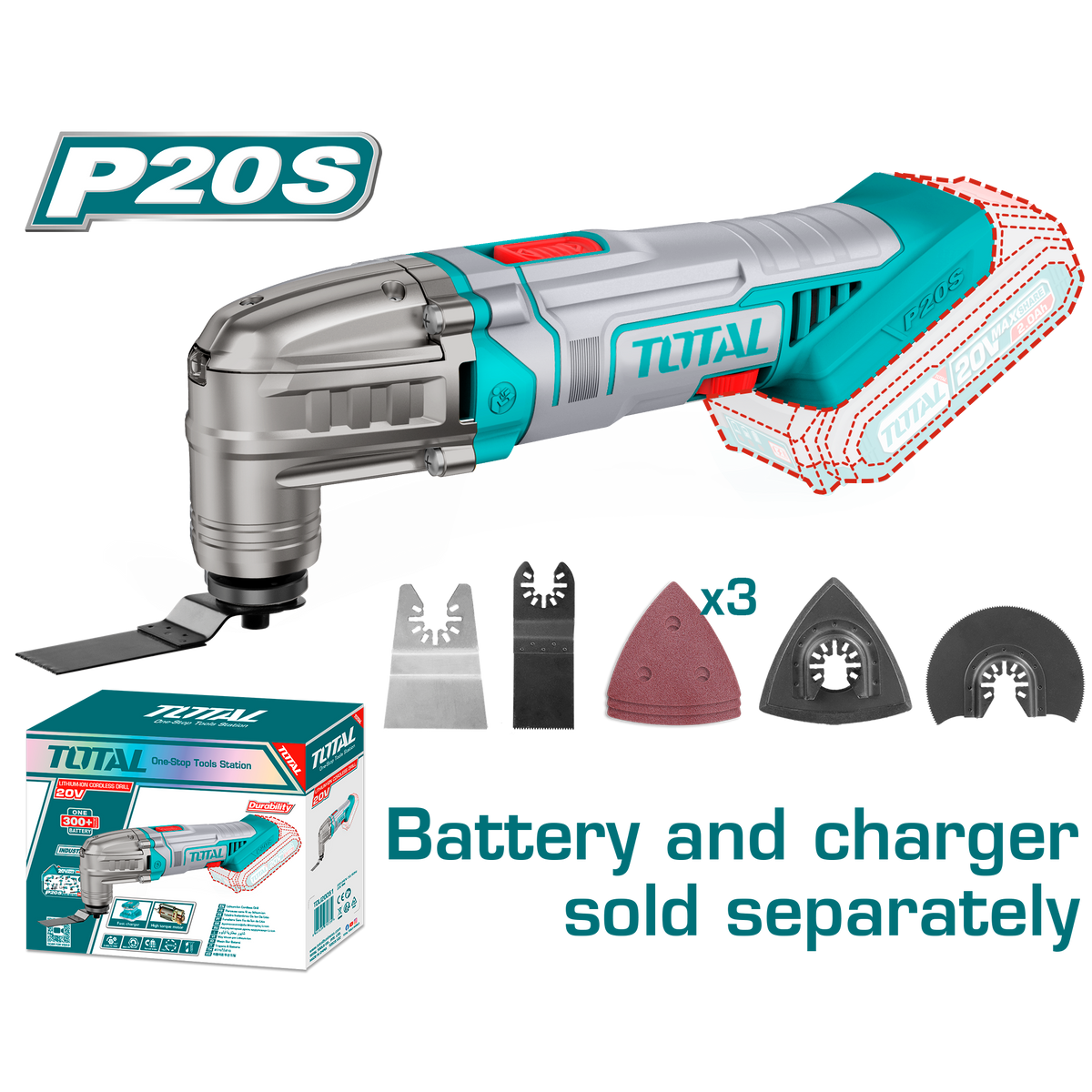 Multitool 20V without battery and charger